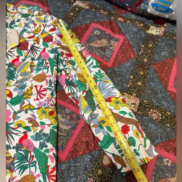 NWT Boden Thea Tailored Linen Blazer Multi, Exotic Paradise, 8P - Picture 9 of 16